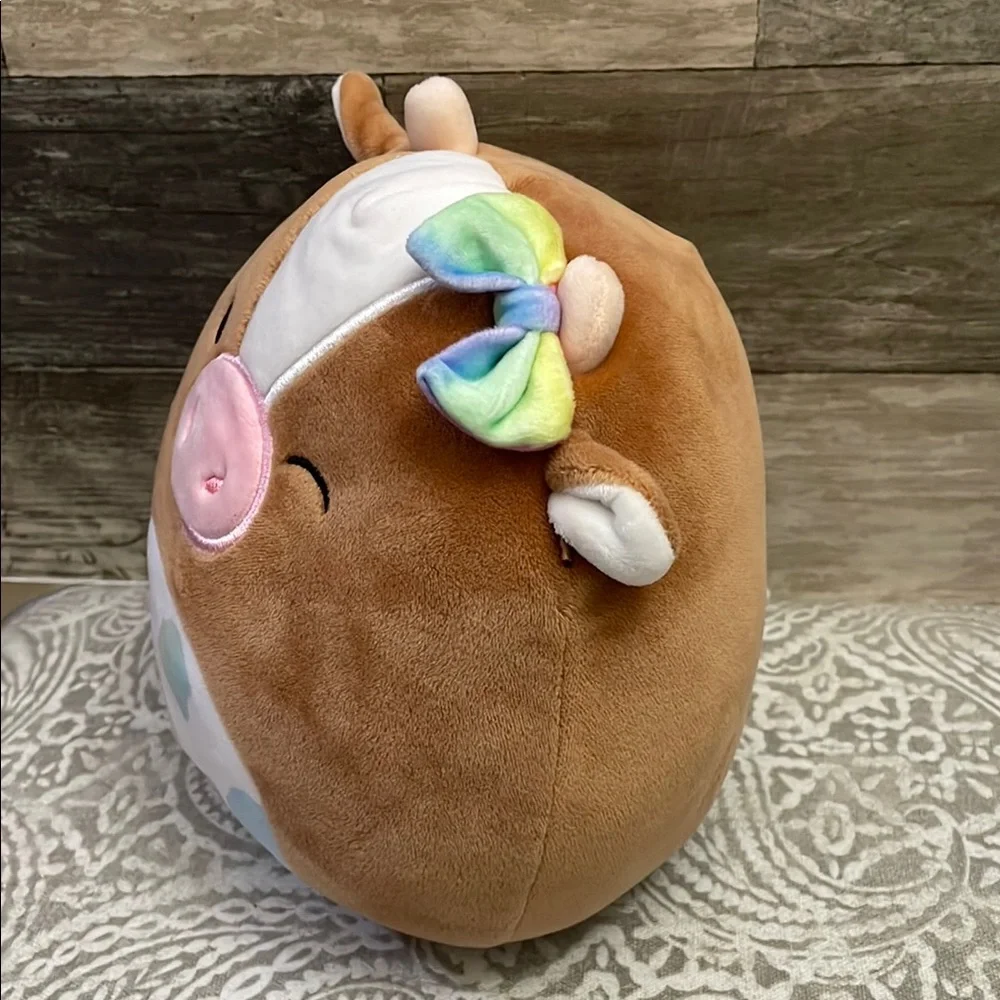 Squishmallows‎ 7.5” Griella Brown Rainbow Spot Cow Release 2022 Kellytoy